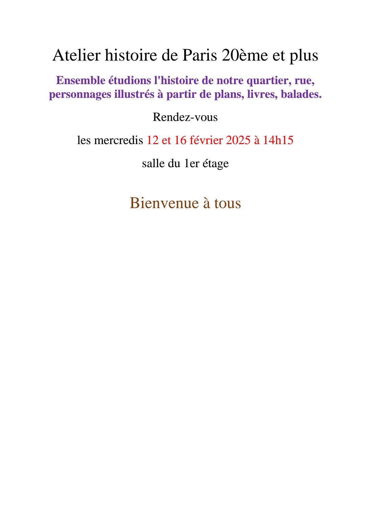 Affiche atelier jean claude et bernard fev 2025