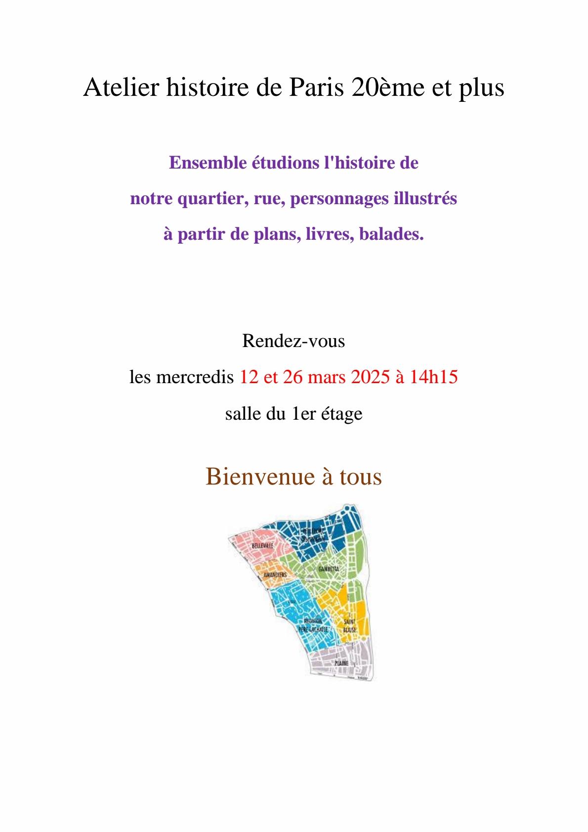 Affiche atelier jean claude et bernard mars 2025