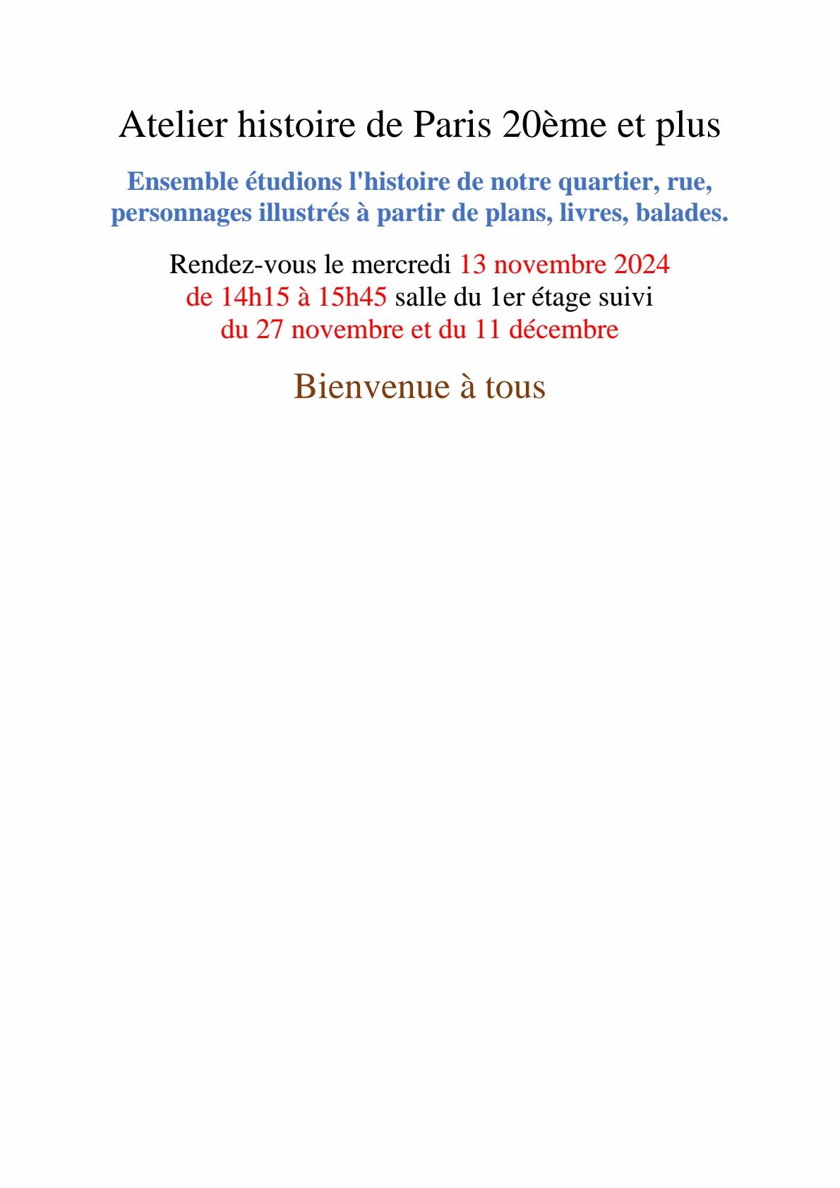 Affiche atelier jean claude k 1