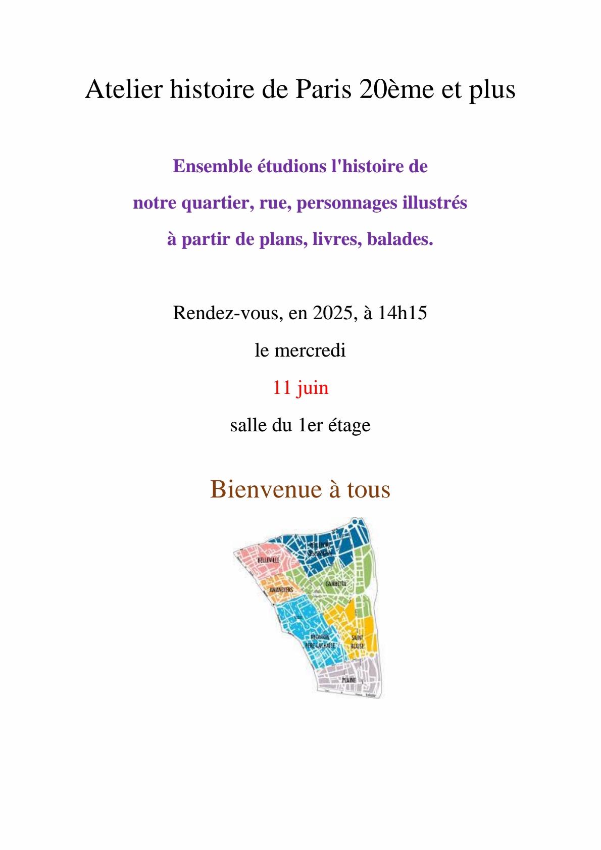 Affiche atelier quartiers juin 2025
