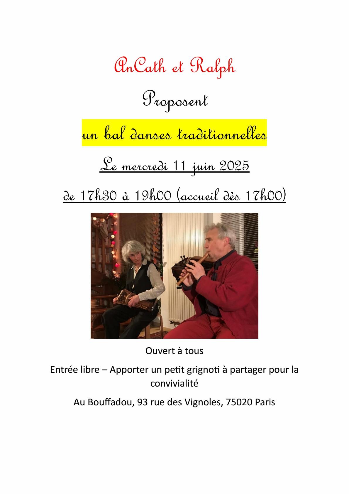 Affiche bal ancath ralph juin 2025