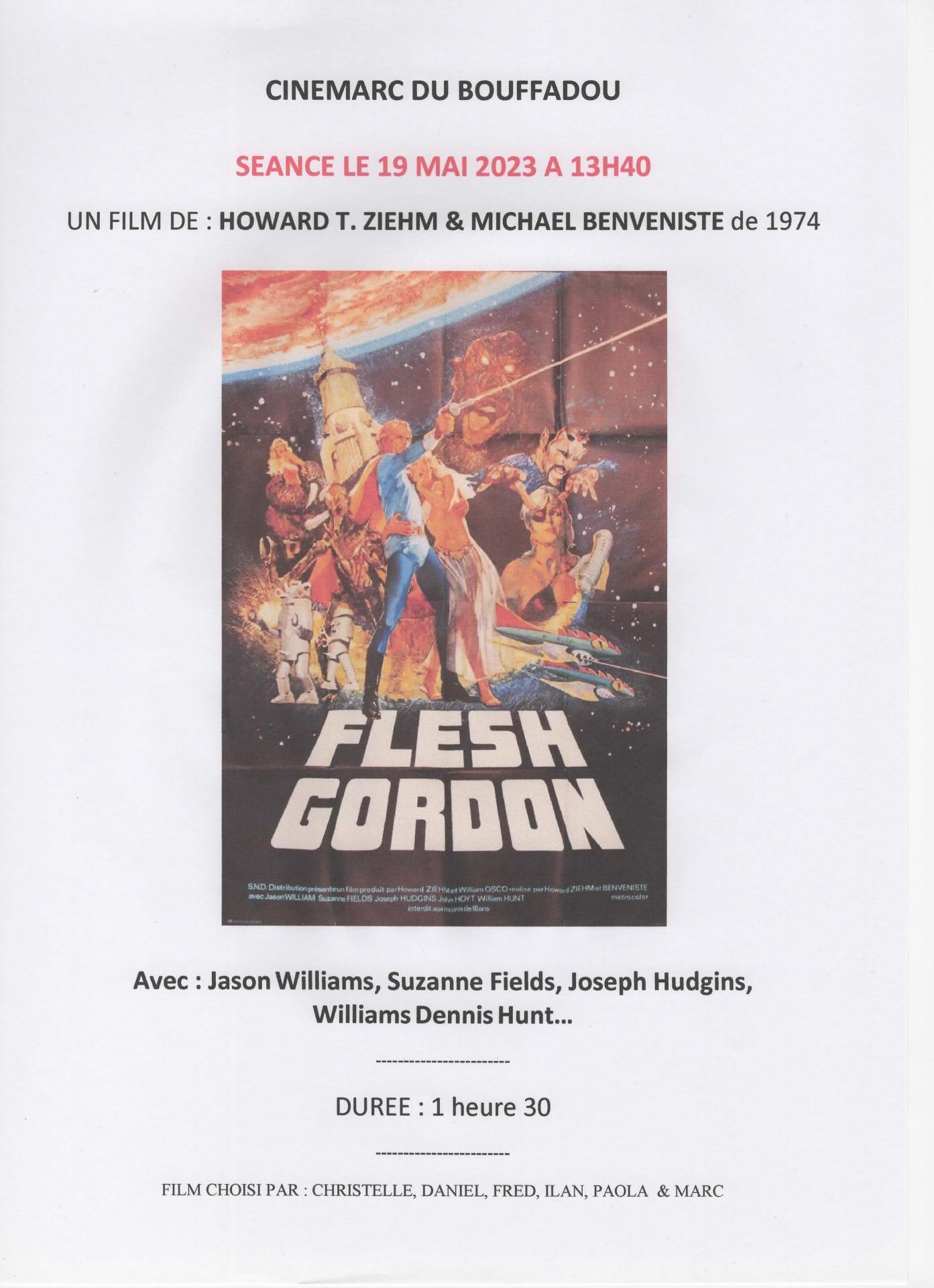 Affiche cinemarc 19 mai 2023 flesh gordon 1