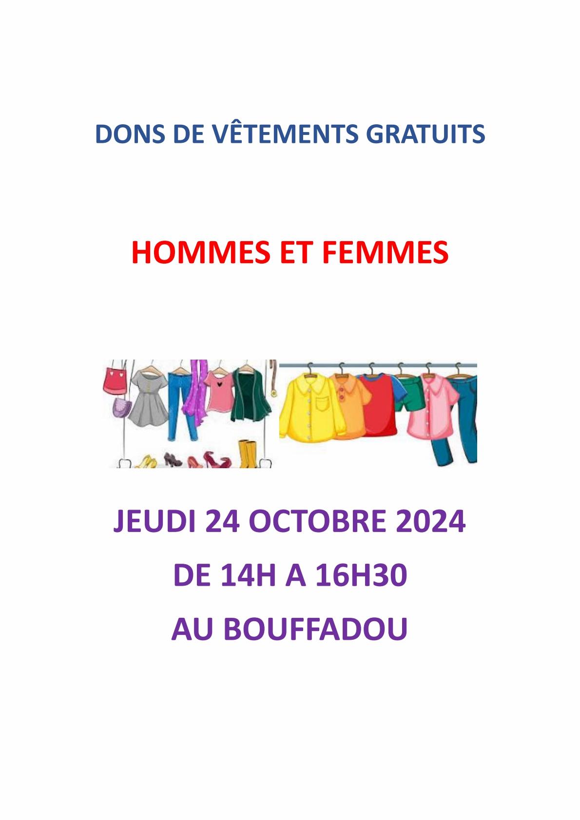 Affiche dons vetement