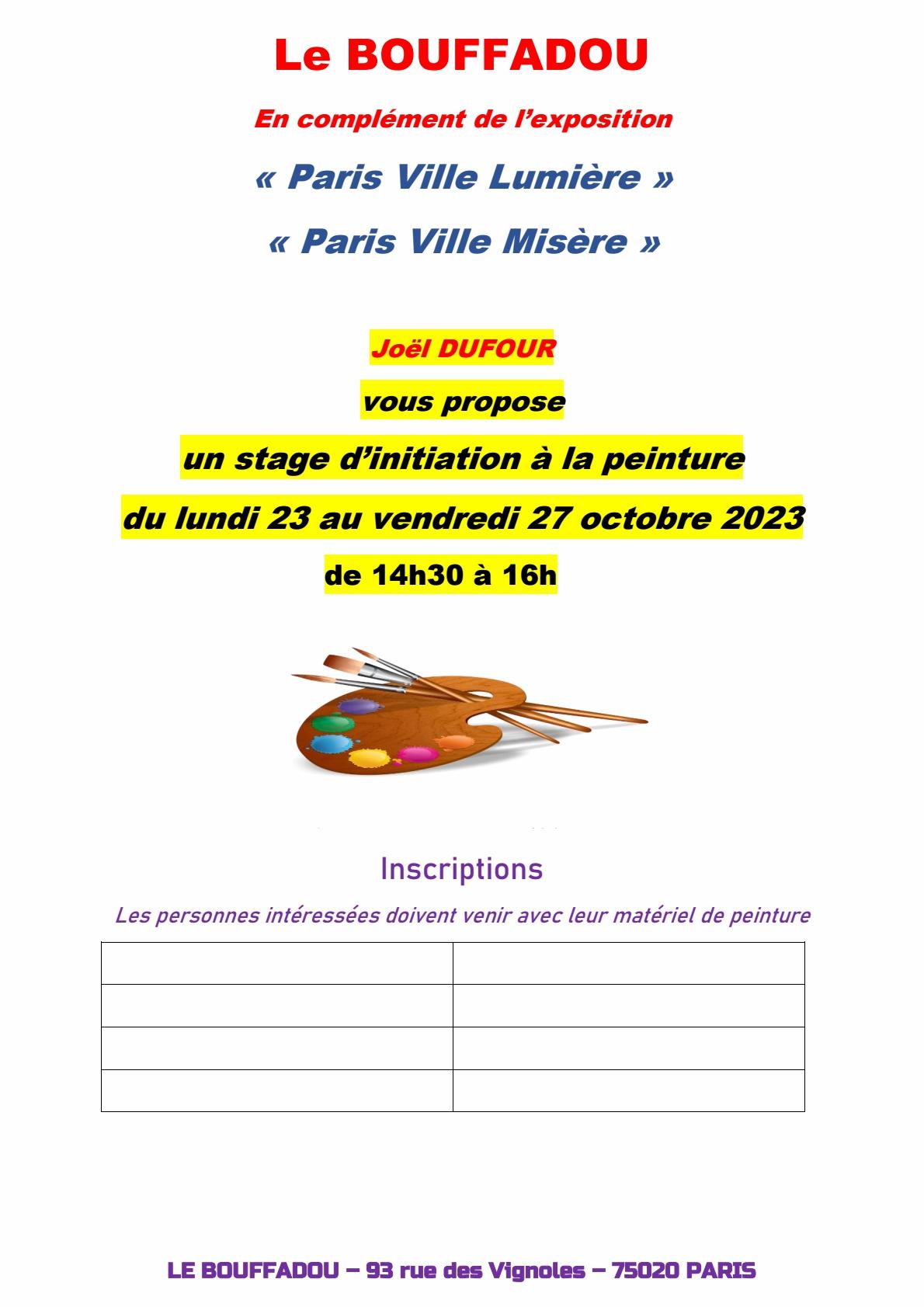 Affiche joel dufour 2