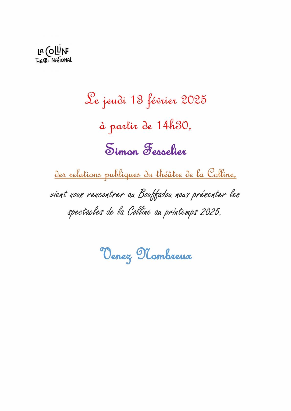 Affiche la colline 13 02 25 simon