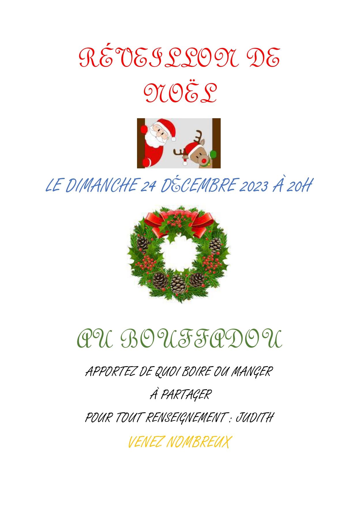 Affiche reveillon noel 2023