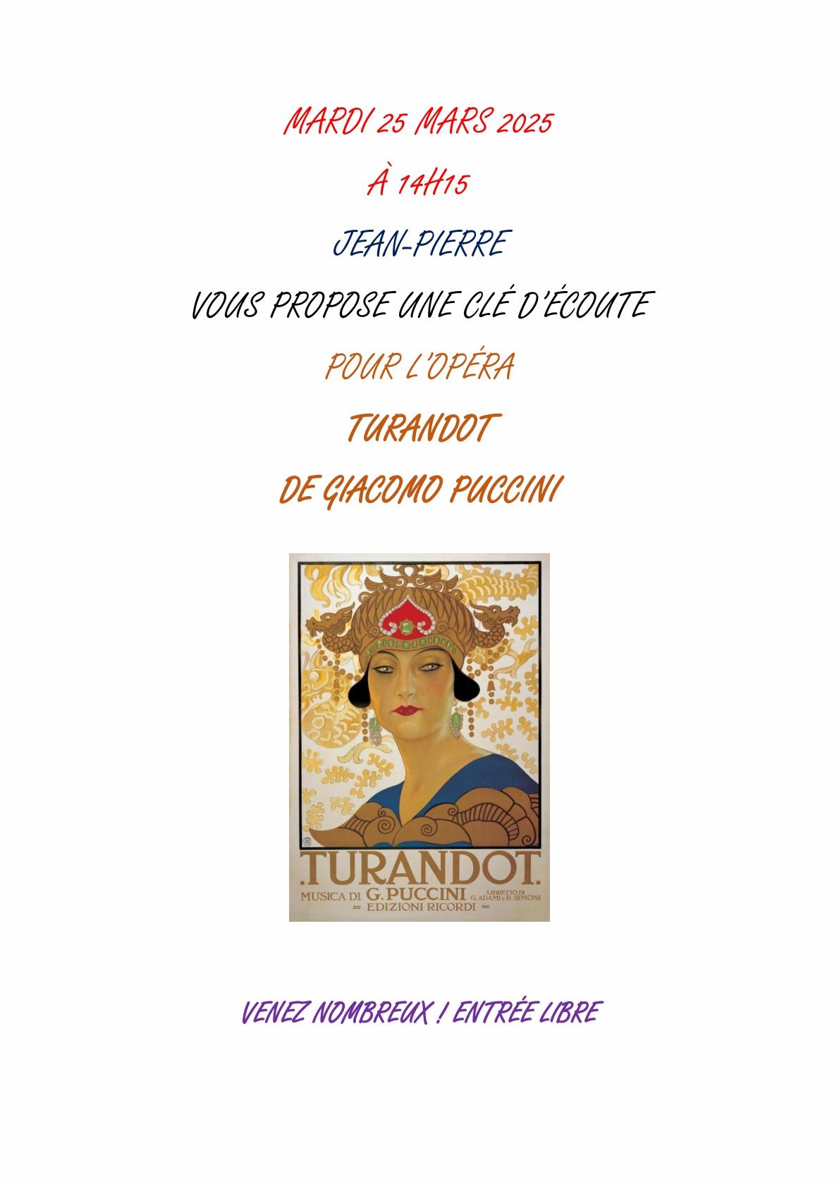 Cle d ecoute turandot