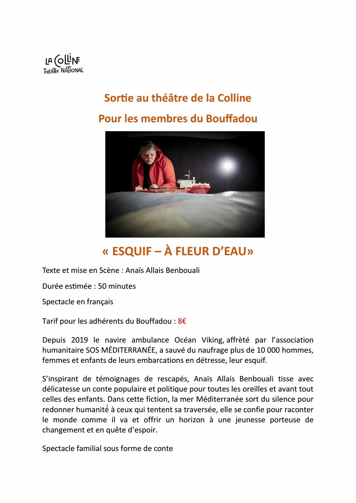 Esquif a fleur d eau