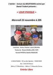 Loup phoque soiree du 23 novembre 2022